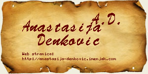 Anastasija Denković vizit kartica